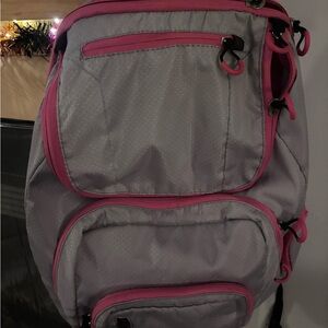 Stylish Pink and Gray Women's Backpack